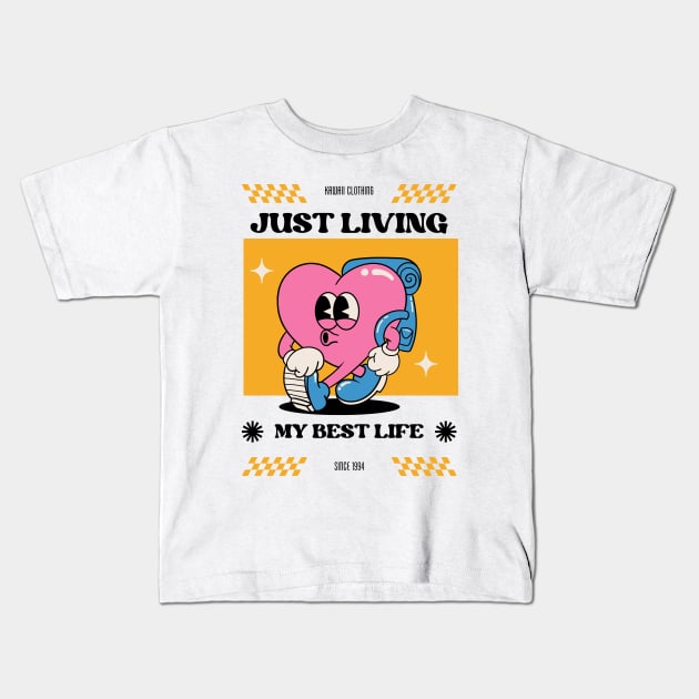 Living My Best Life Kids T-Shirt by Tip Top Tee's